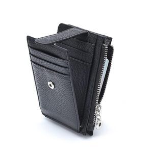 5191 Slim Wallet Thin Card Holder RFID Blocking Leather Small Wallets Black